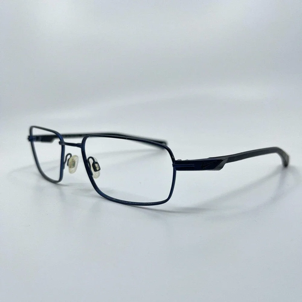 Nike 8031 424 Blue Black Metal Rectangular Eyeglasses Frames 54-17-140 H7034